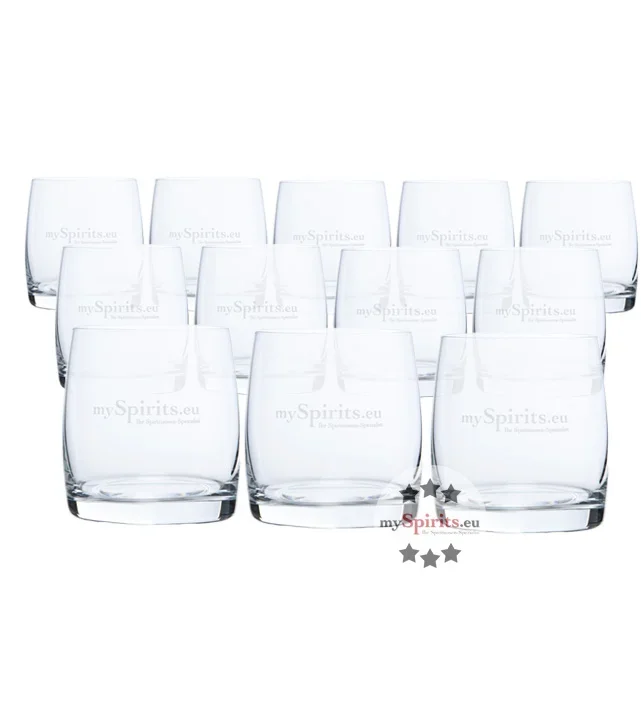 12 x mySpirits Gin und Whisky Tumbler Glas