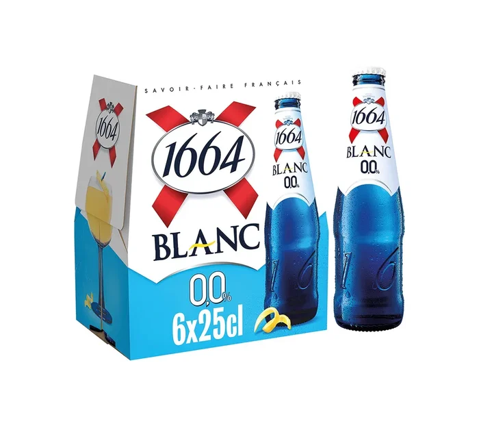 1664 Blanc 0.0 Bière sans alcool 25 cl, pack de 6 | Boutique de boissons