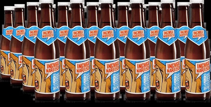 24x Ingwer Narrisch – mixed beer drink made from Märzen beer and organic ginger syrup