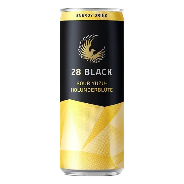 28 Black Sour Yuzu-Holunderblüte Energy Drink 24×0,25L