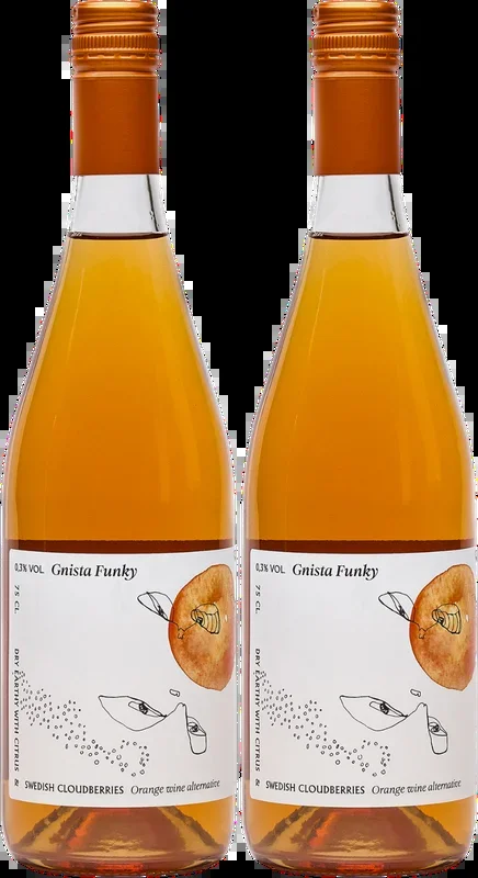 2x GNISTA Blonde Funky – non-alcoholic orange wine alternative
