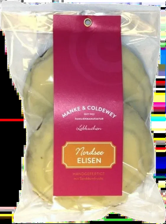 2x Nordsee Elisen Lebkuchen mit Sanddornfrucht weiße Schokolade