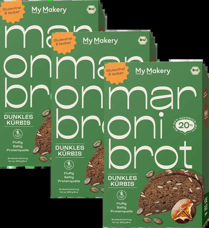 3x chestnut bread dark pumpkin organic bread mix