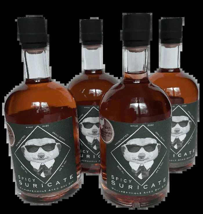 4x Spicy Suricate Mulberry Wood Aged Dry Gin