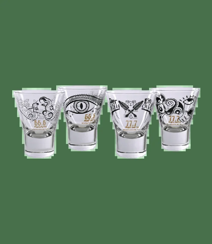 55.5 Absinth / 77.7 Absinth-Y-Glas 4er-Set