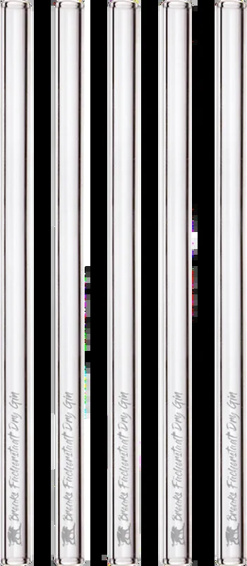 5x Breaks Trinkhalme aus Glas