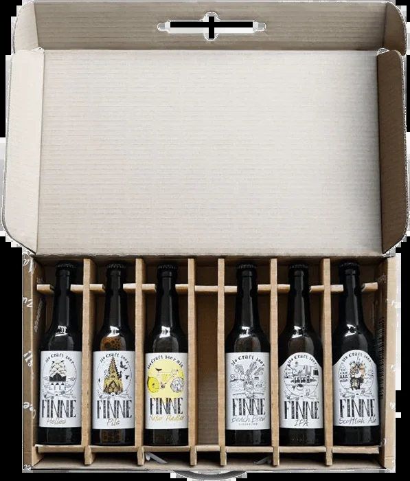 6 bottles of craft beer in a gift set (Helles + Pils + IPA + Scottish Ale + Natur Radler + Beach Brew)