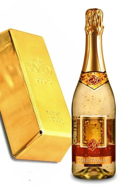 6 Fl. Goldtraum in Goldbarren-Karton