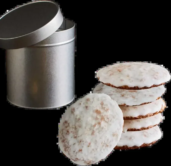 6 Original Elisen gingerbread with icing in a tin