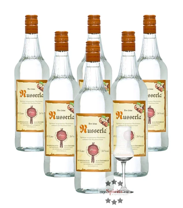 6 x Prinz Nusserla + gratis Schnapskelch