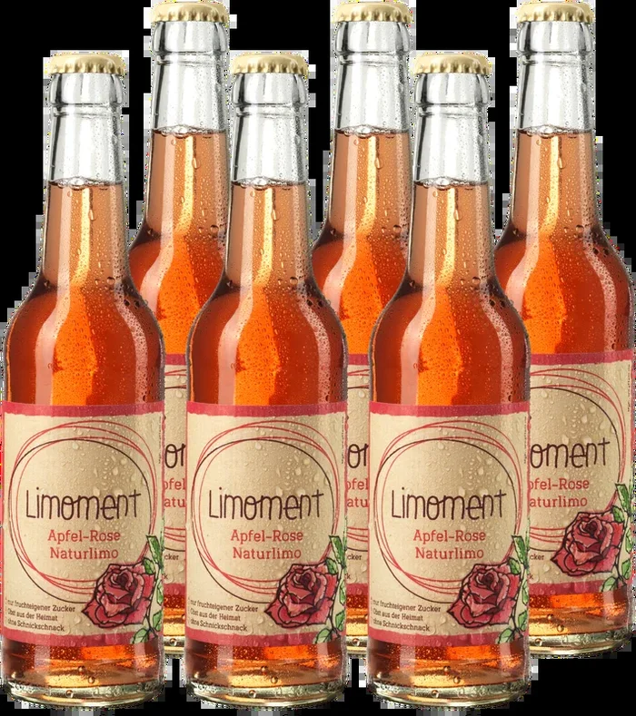6er Box Limoment Apfel-Rose – Limonade