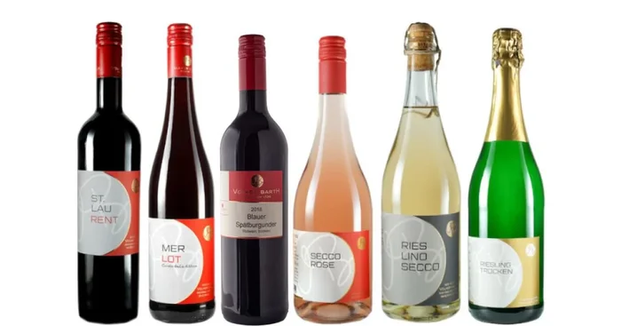 6er Weihnachtsprobierpaket trockener Rotwein, Sekt und Secco