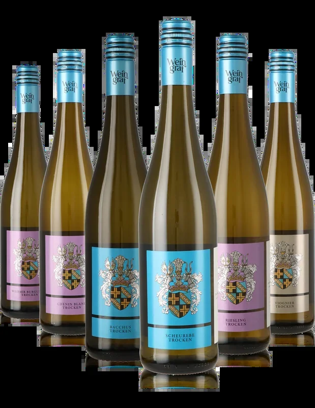 6er Weinpaket Weißwein aus Rheinhessen, trocken