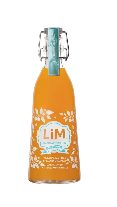 „Lim“ Mandarincello. Mandarinen-Likör aus valencianischen Mandarinen . 0,7l, Alk. 30% Vol.