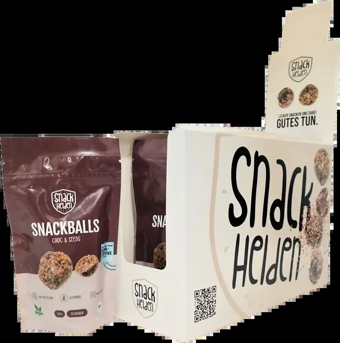 8x Snackhelden Snackballs – Choc & Seeds