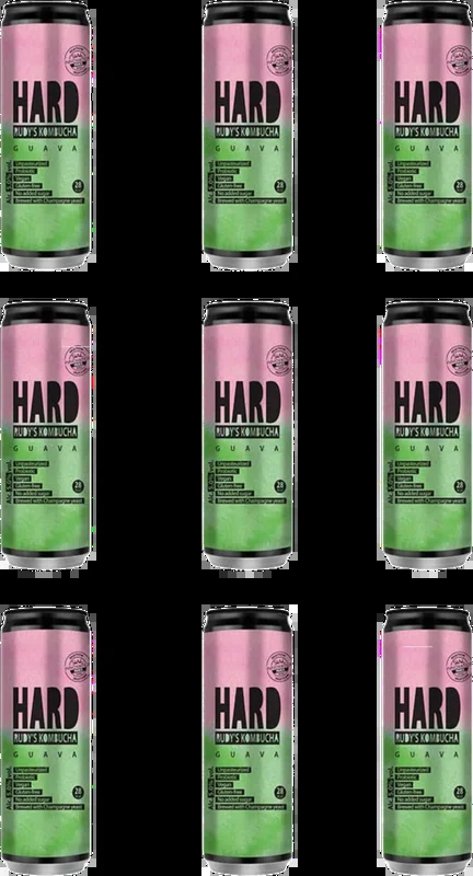 9x Rudy’s Kombucha – Hard Kombucha Guava