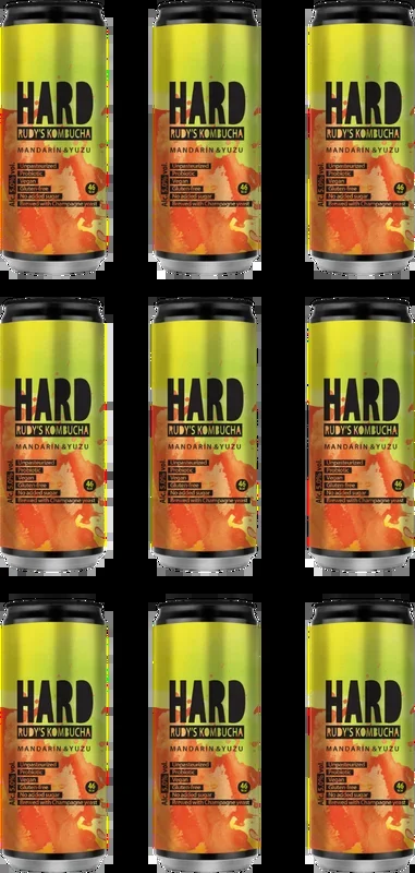 9x Rudy’s Kombucha – Hard Kombucha Mandarin & Yuzu – alcoholic Kombucha