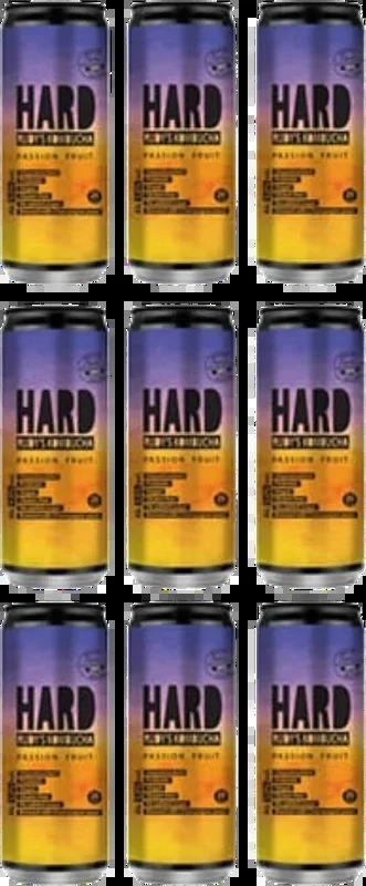 9x Rudy’s Kombucha – Hard Kombucha Passion Fruit – alcoholic Kombucha
