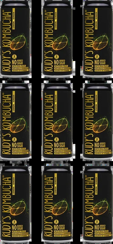 9x Rudy’s Kombucha – Lemon & Ginger