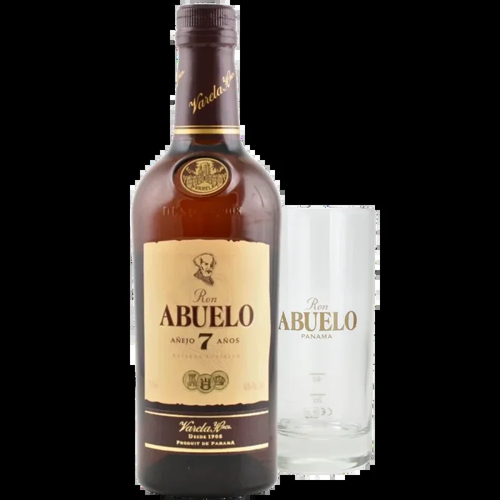 Abuelo 7 Jahre Rum 40% 0,7l + Glas