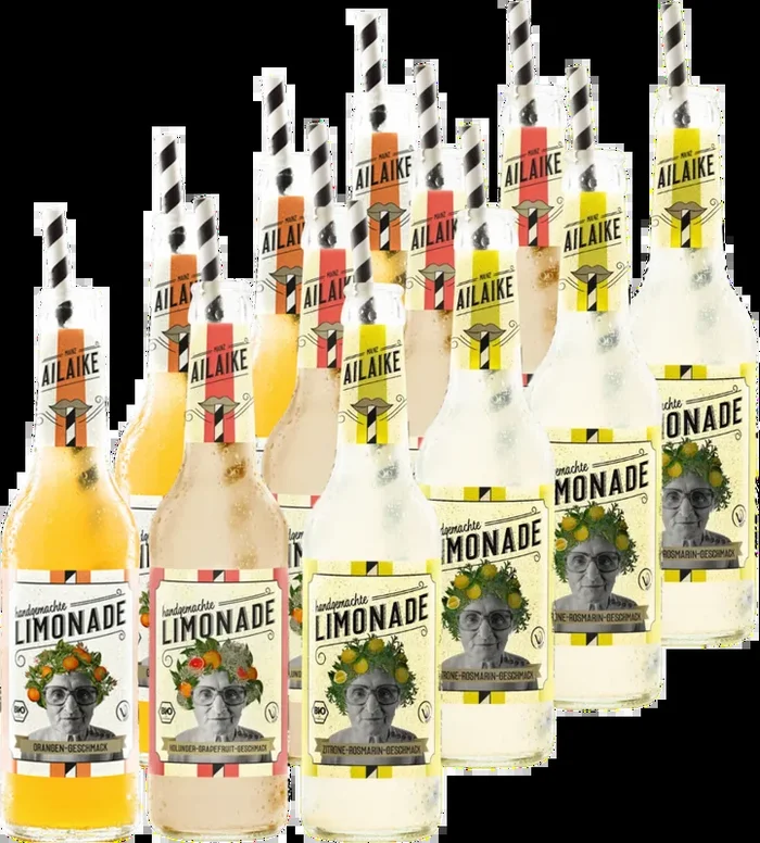 AiLaike Limonaden-Bundle (5x Orange-Acerola + 5x Holunder-Grapefruit + 5x Zitrone-Rosmarin)