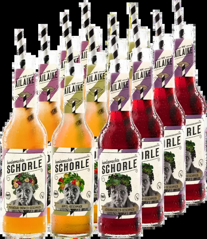 AiLaike Schorle-Bundle (5x Apfel + 5x Johannisbeere + 5x Ingwer)