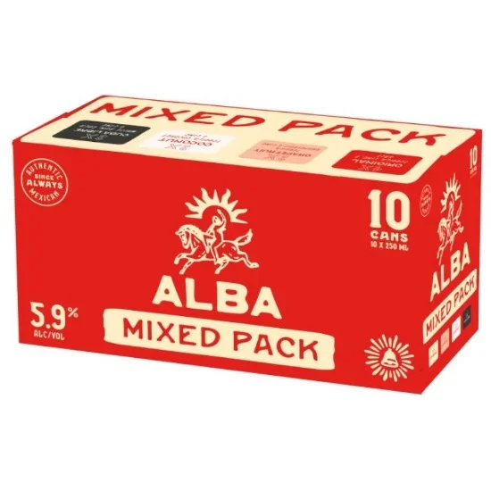 Alba Mixed Pack 5.9% Cans 10x250ml – Tequila RTD
