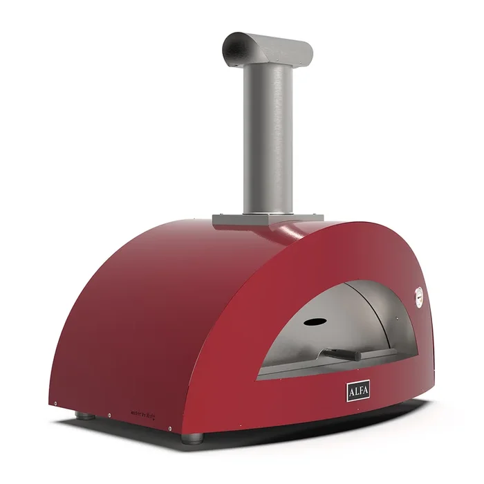 Alfa Forni | Moderno 3 Pizze | Holz Pizzaofen | Antique Red
