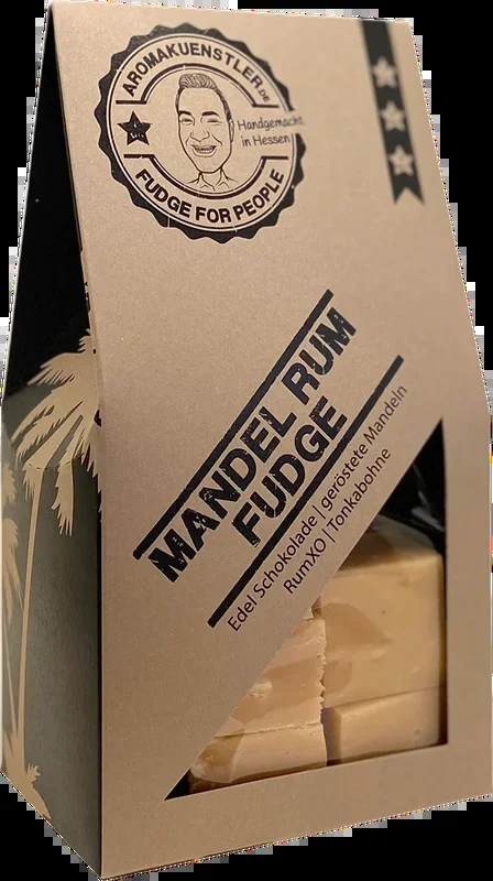 Almond rum fudge