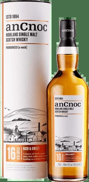 anCnoc 16 Years Old Highland Single Malt Scotch Whisky