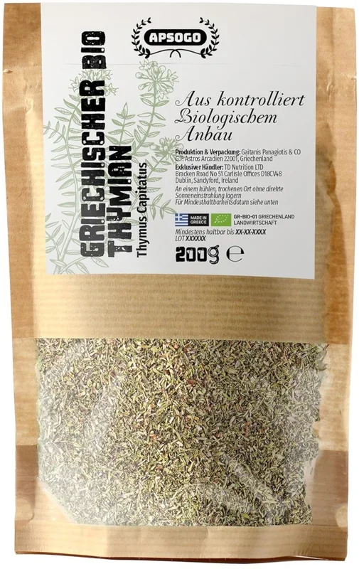 Apsogo Greek organic thyme – dried