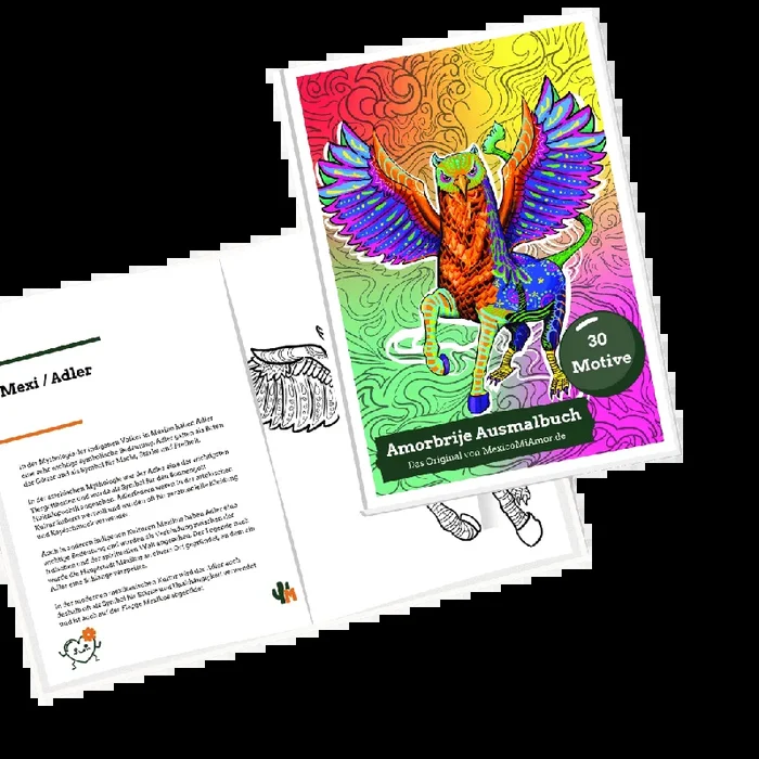 Ausmalbuch Amorbrijes / Alebrijes PDF Version Fabelwesen mexikanische Fantasy 30 Motiven