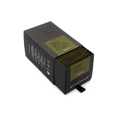 Avantcha Organic Spring Mao Feng Silk Green Tea Box mit 20 Teebeutel
