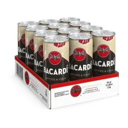Bacardi Spiced & Cola alkoholisches Mischgetränk 12-0,25l Dose