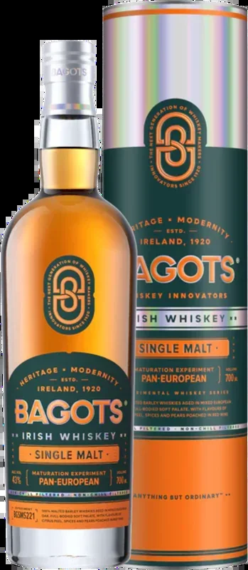 Bagots Irish Whisky Single Malt in gift box