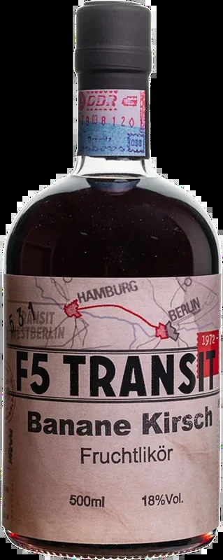 Banana Kirsch Liqueur No. 5531 – KiBa with shot – F5 Transit – Transitschnaps