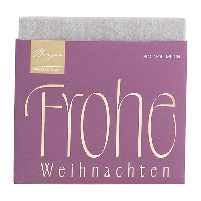 Berger | Bio Vollmilch Schokolade | Frohe Weihnachten