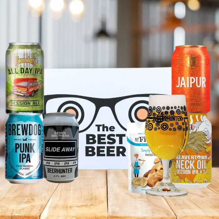 Best of IPA Craft Beer 5 Can Gift Pack with Glass