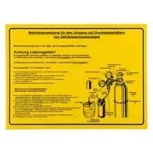 Betriebsanweisung DRUCKGASBEHÄLTER zum Schrauben