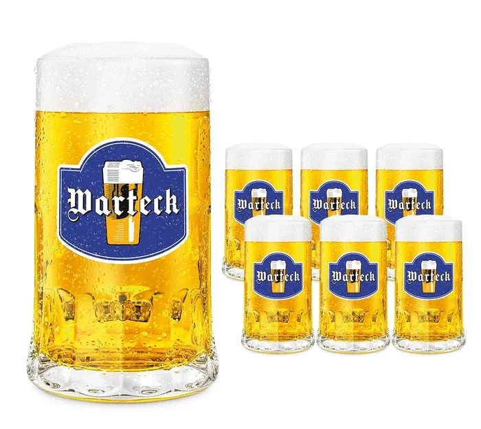 Bicchiere con manico Warteck 6x50cl | Acquista ora nel negozio di bevande