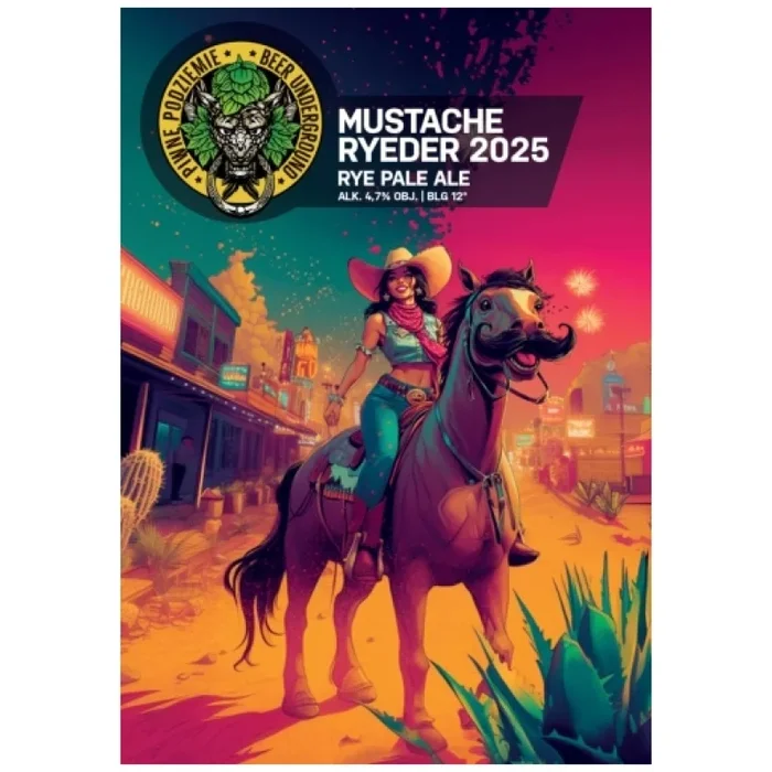 BIER UNDERGROUND MUSTACHE RYEDER 2025 RYE – PALE ALE