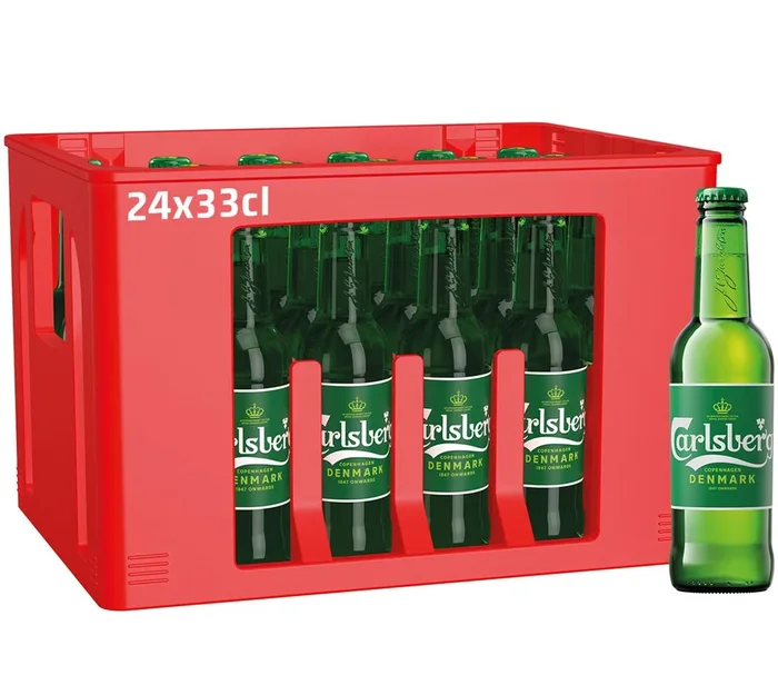 Bière Carlsberg 33 cl 24-Harasse | Bière blonde premium dans la boutique