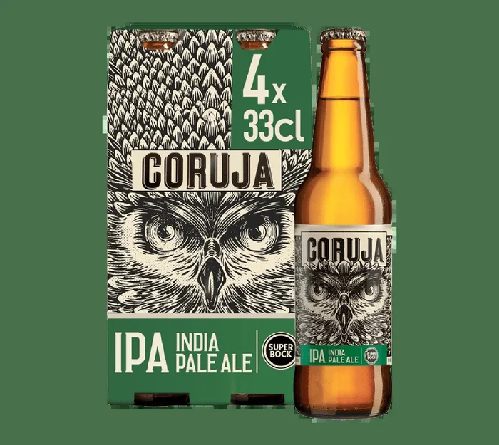 Bière Coruja IPA 33 cl, pack de 4 | Achetez-la dès maintenant dans notre boutique.