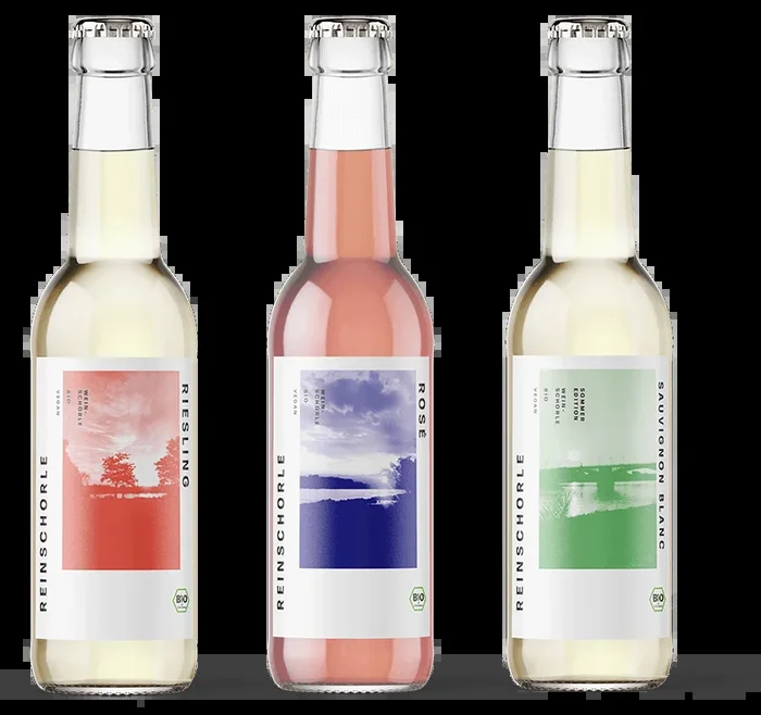 Bio-Weinschorle 12er Mix – 4x REINSCHORLE Riesling + 4x REINSCHORLE Rosé + 4x REINSCHORLE Sauvignon Blanc