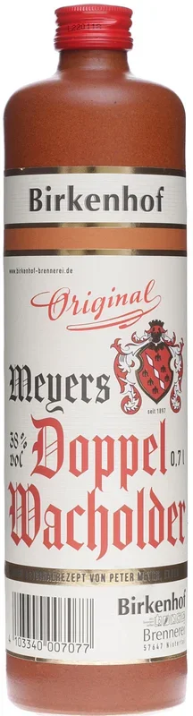 Birkenhof Meyers Doppel-Wacholder im Tonkrug 0,7 Liter 38 % Vol.