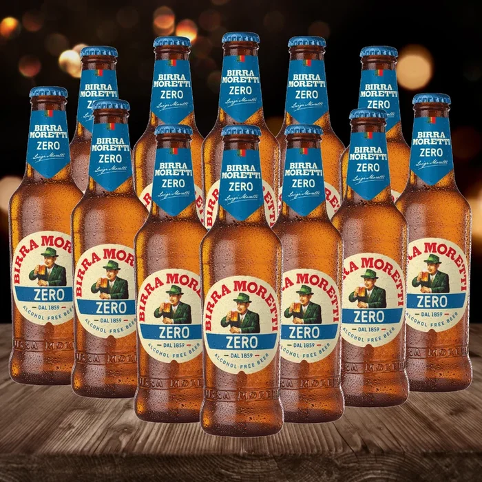 Birra Moretti Zero Alcohol Free Lager 330ml Bottles (12 Pack) – 0.0% ABV
