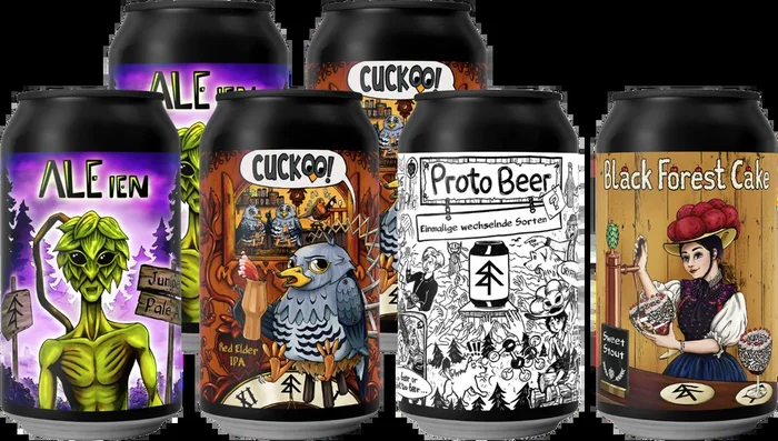 Black Forest Brewing Mix Pack All in 6 (2x Cuckoo + 1x Black Forest Cake + 1x ProtoBeer + 2x ALEien)