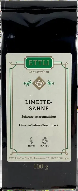 Black tea lime cream (key lime pie)