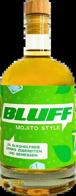 BLUFF Mojito syrup (water + syrup = non-alcoholic cocktail) – up to 25 drinks per syrup bottle