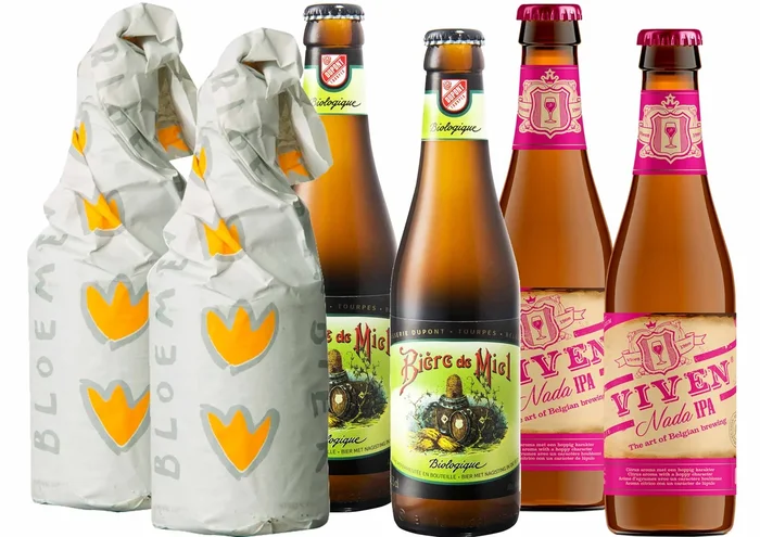 Blumiges Bier Paket mit 6 Bierflaschen